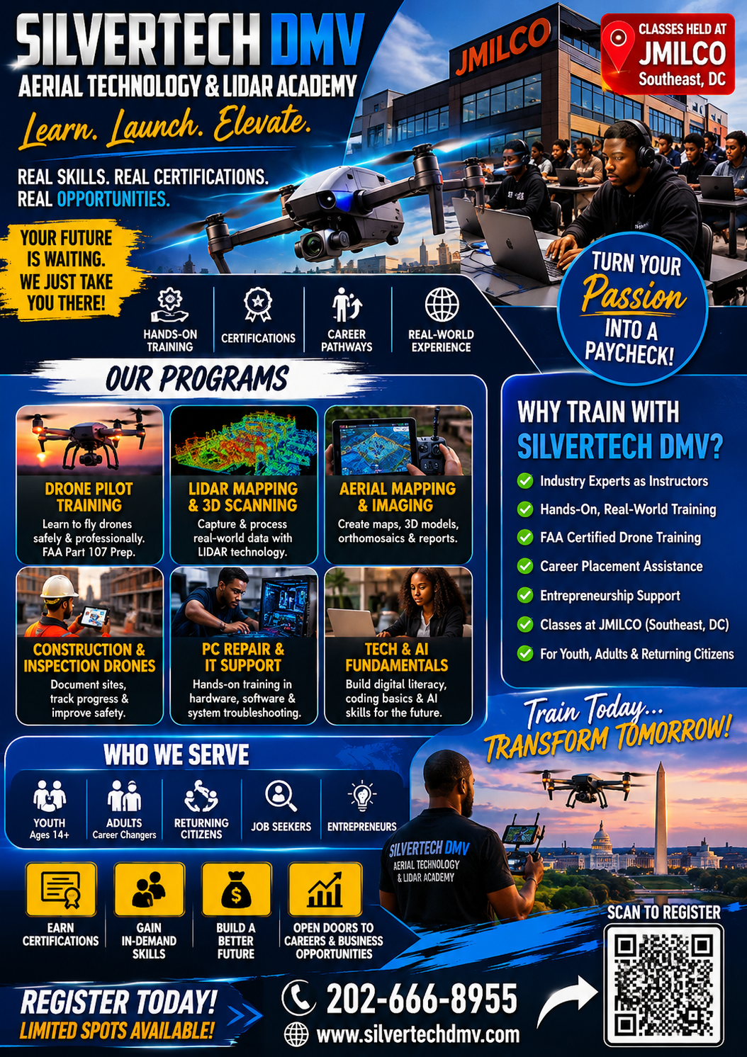 Aerial Technology SilverTech DMV program flyer